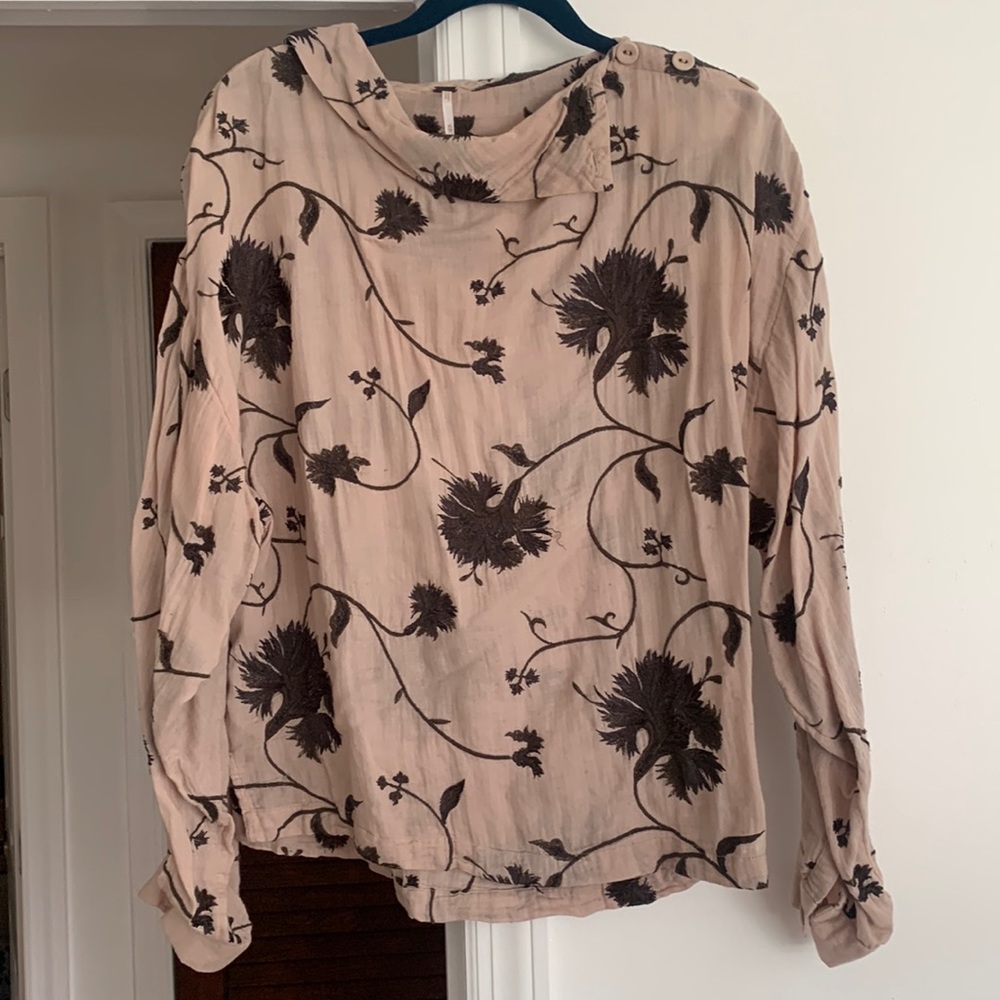 Free People Embroidered Top